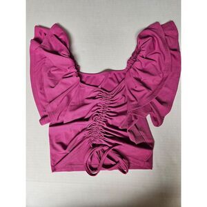 Shein Medium Plum Puff Sleeve Top‎
